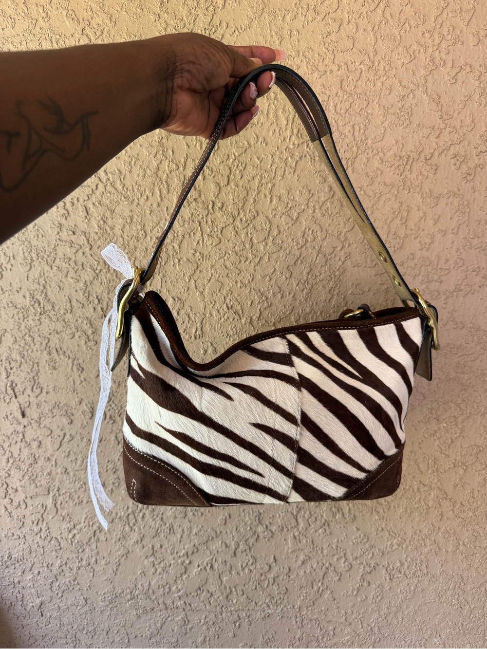 *SOLD*Coach east west Zebra calf hair Bag - Picture 2 of 11